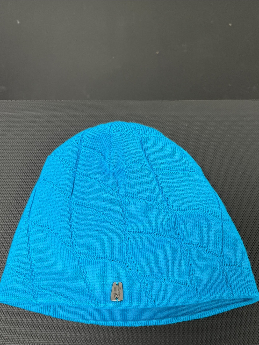 Spyder Bright Blue Knit Beanie Hat #1259